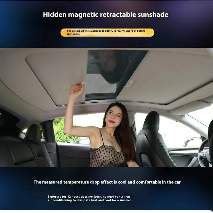 الجيل الثالث من الزجاج الأمامي الفاخر القابل . 3rd Generation Tesla Model S Luxury Retractable