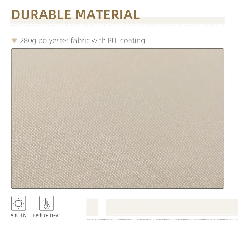 12' x 10' Outdoor Patio Retractable Window Awning - Cream White