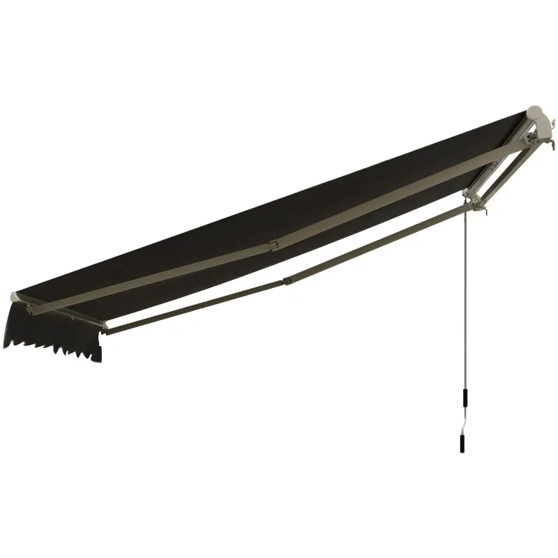 12' x 10' Outdoor Patio Retractable Window Awning - Gray