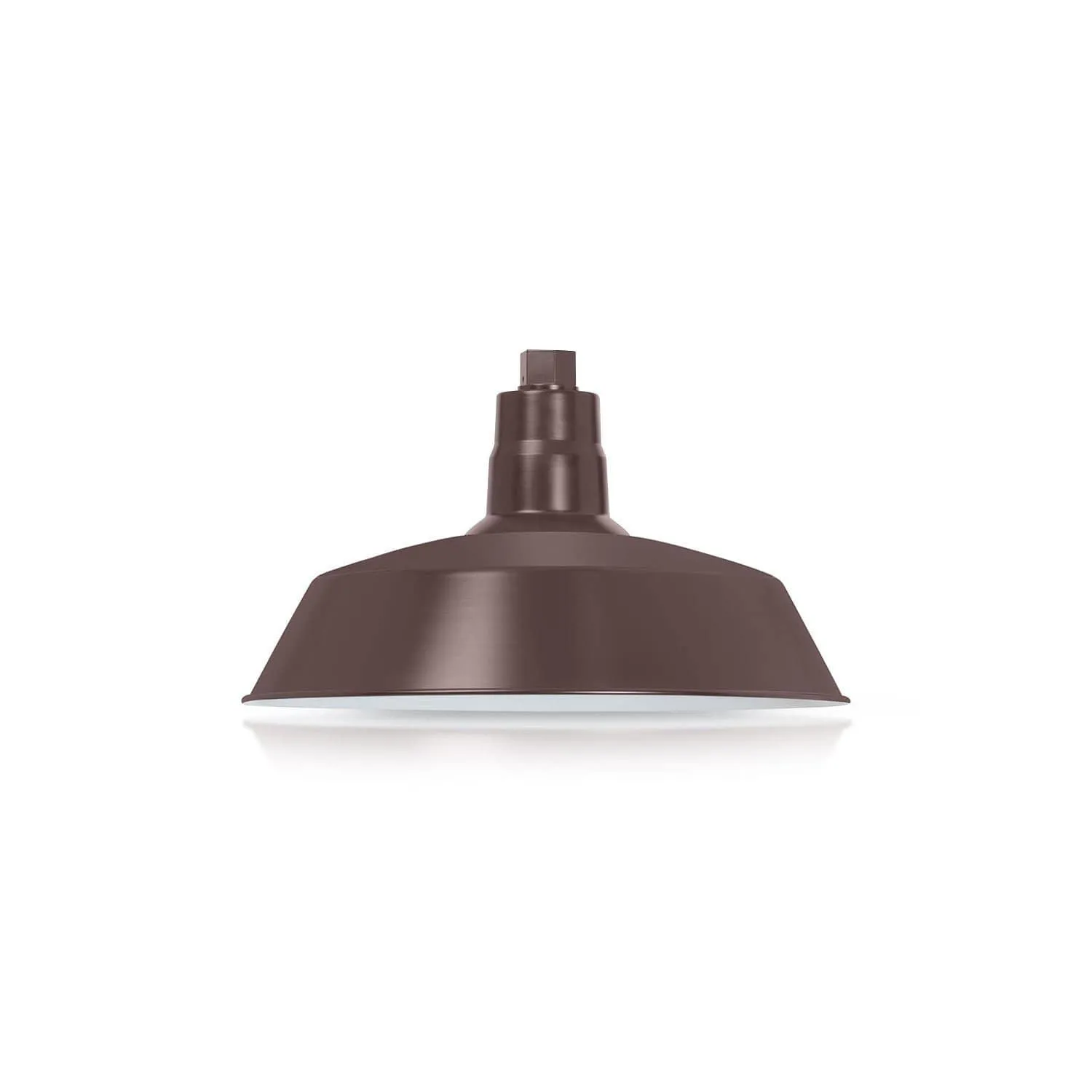 14" Architectural Bronze RLM Barn Light Shade With Gooseneck Arm