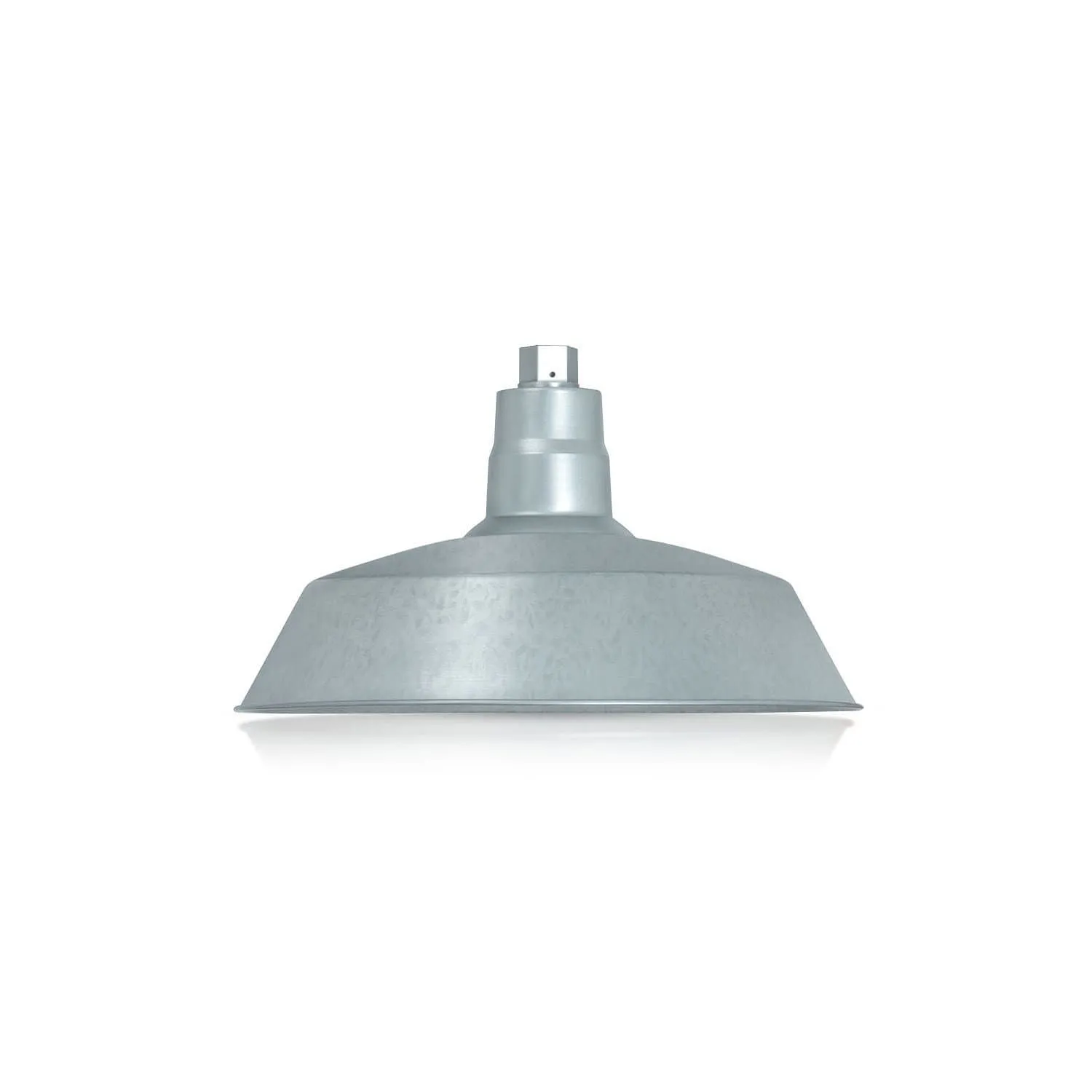 14" Galvanized RLM Barn Light Shade With Gooseneck Arm