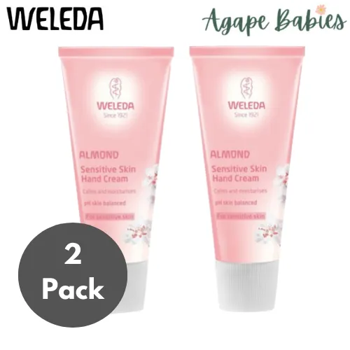 [2 Pack]Weleda  Almond Sensitive Skin Hand Cream, 50ml
