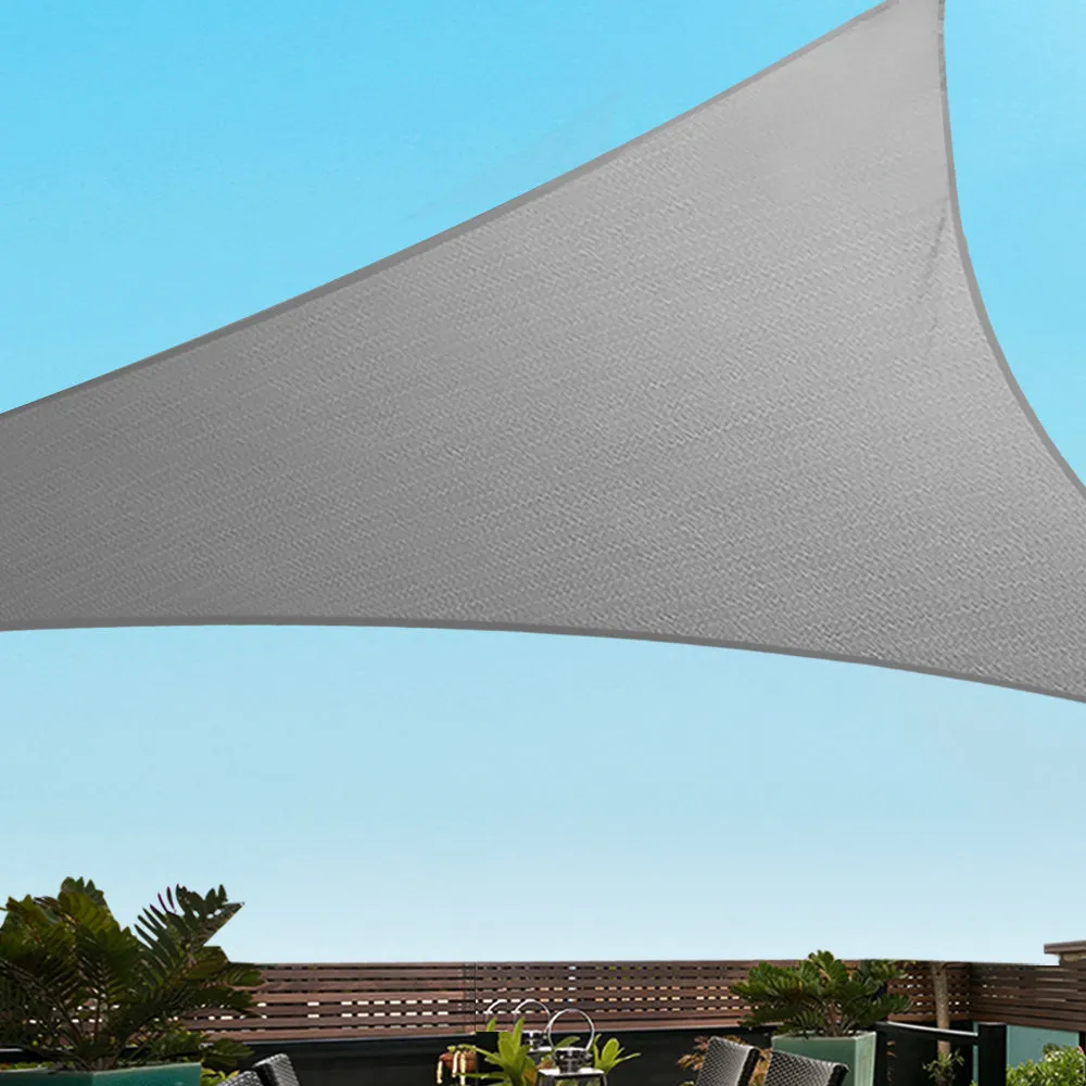 280GSM Shadecloth Canopy Shade Sail Shade Cloth Triangle Grey 5x5x5m