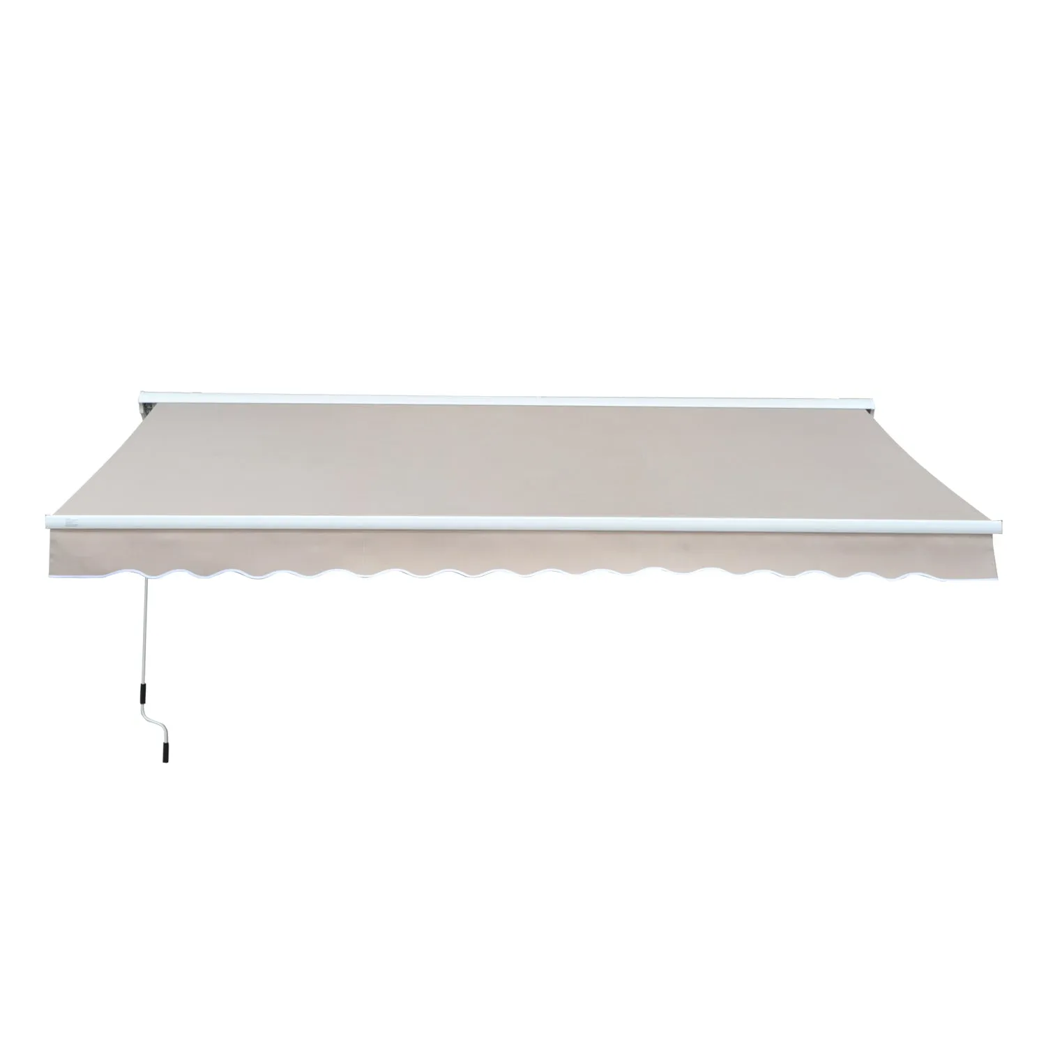 2.95Lx2.5M Retractable Manual/Electric Awning-Cream White/White