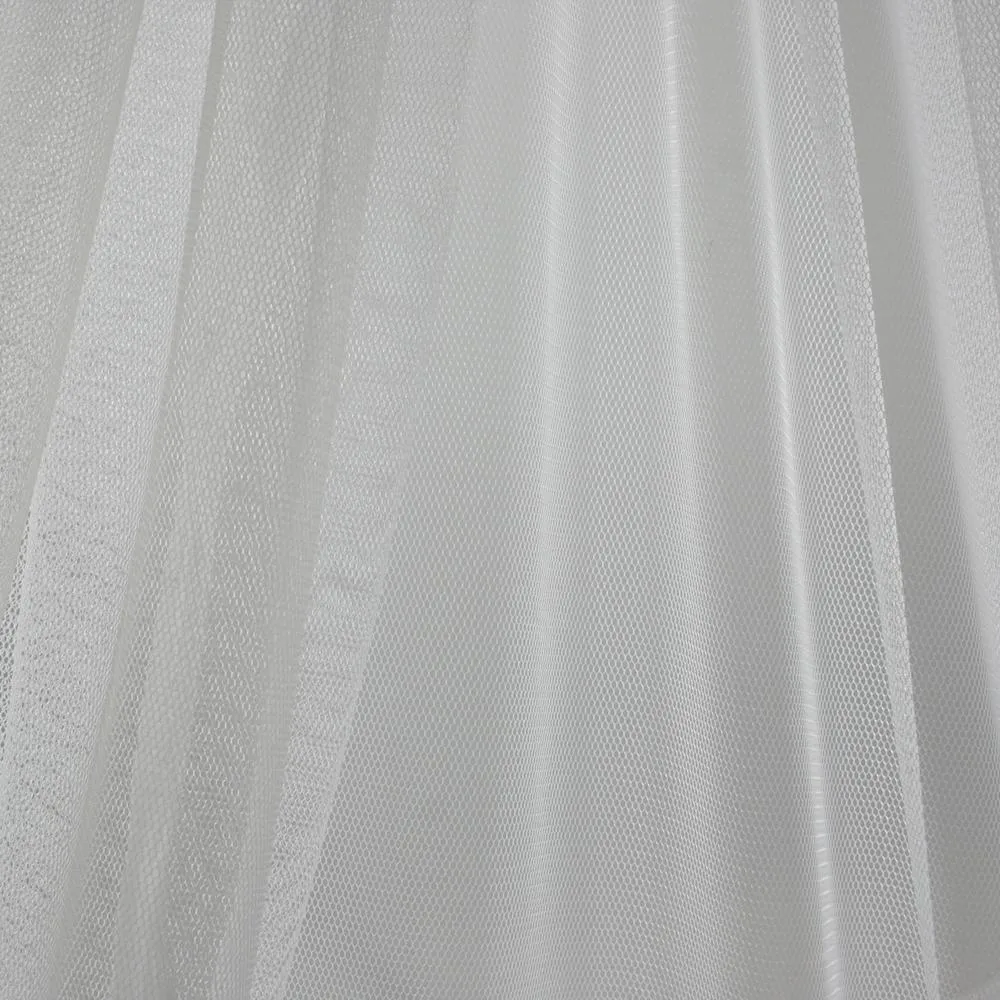 9 x 9 inch Home Decor Fabric Swatch - Outdoor / Indoor Fabric - Mosquito netting - White
