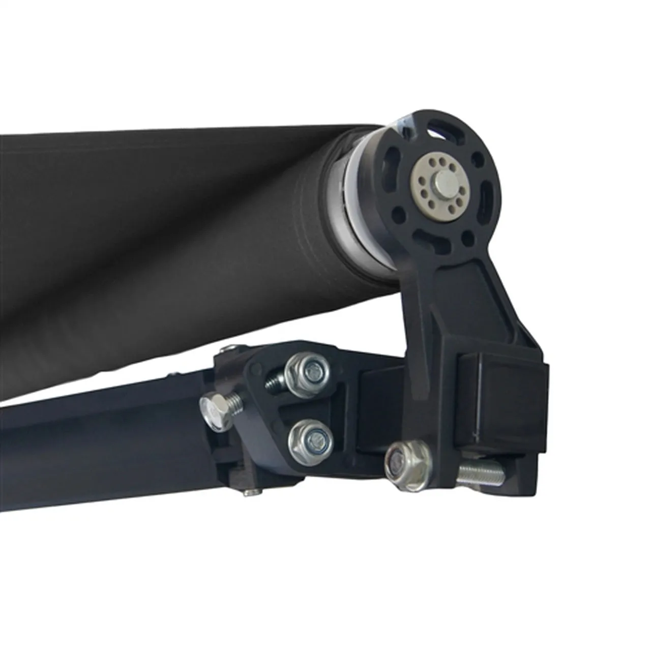 Aleko Motorized Retractable Black Frame Patio Awning 13 x 10 Feet - Black