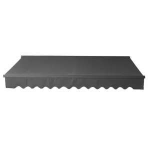 Aleko Motorized Retractable Black Frame Patio Awning 13 x 10 Feet - Black