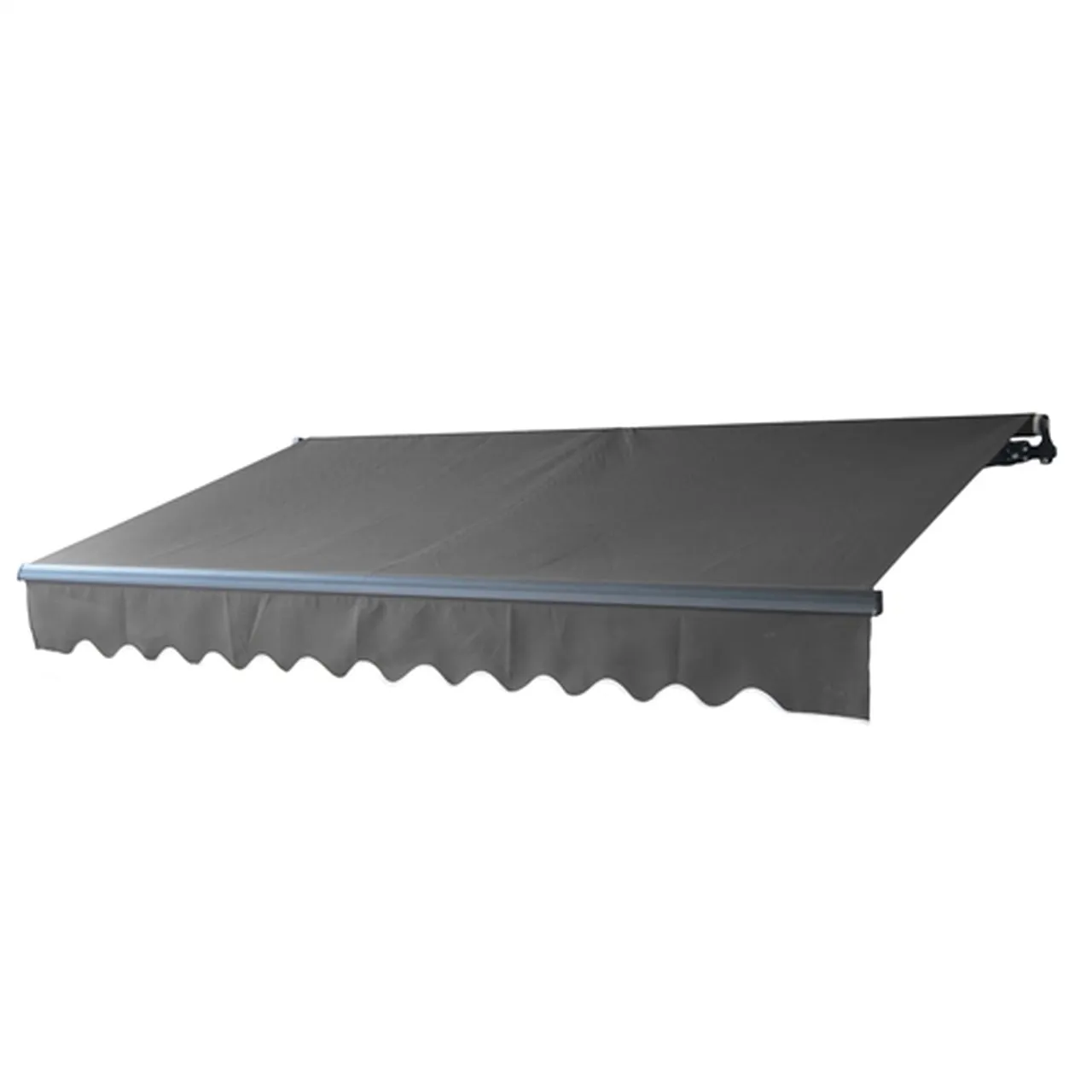 Aleko Motorized Retractable Black Frame Patio Awning 13 x 10 Feet - Black