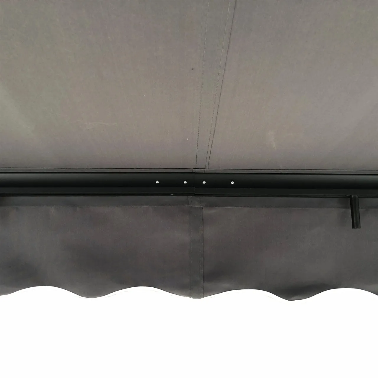 Aleko Retractable Black Frame Patio Awning 10 x 8 Feet - Gray