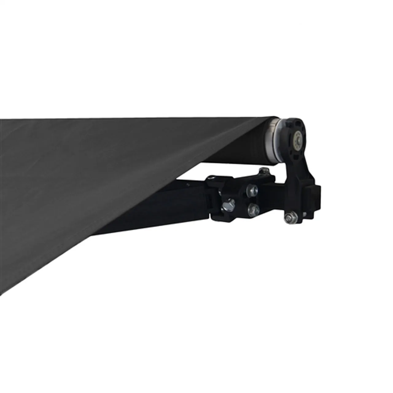 Aleko Retractable Black Frame Patio Awning 12 x 10 Feet - Black