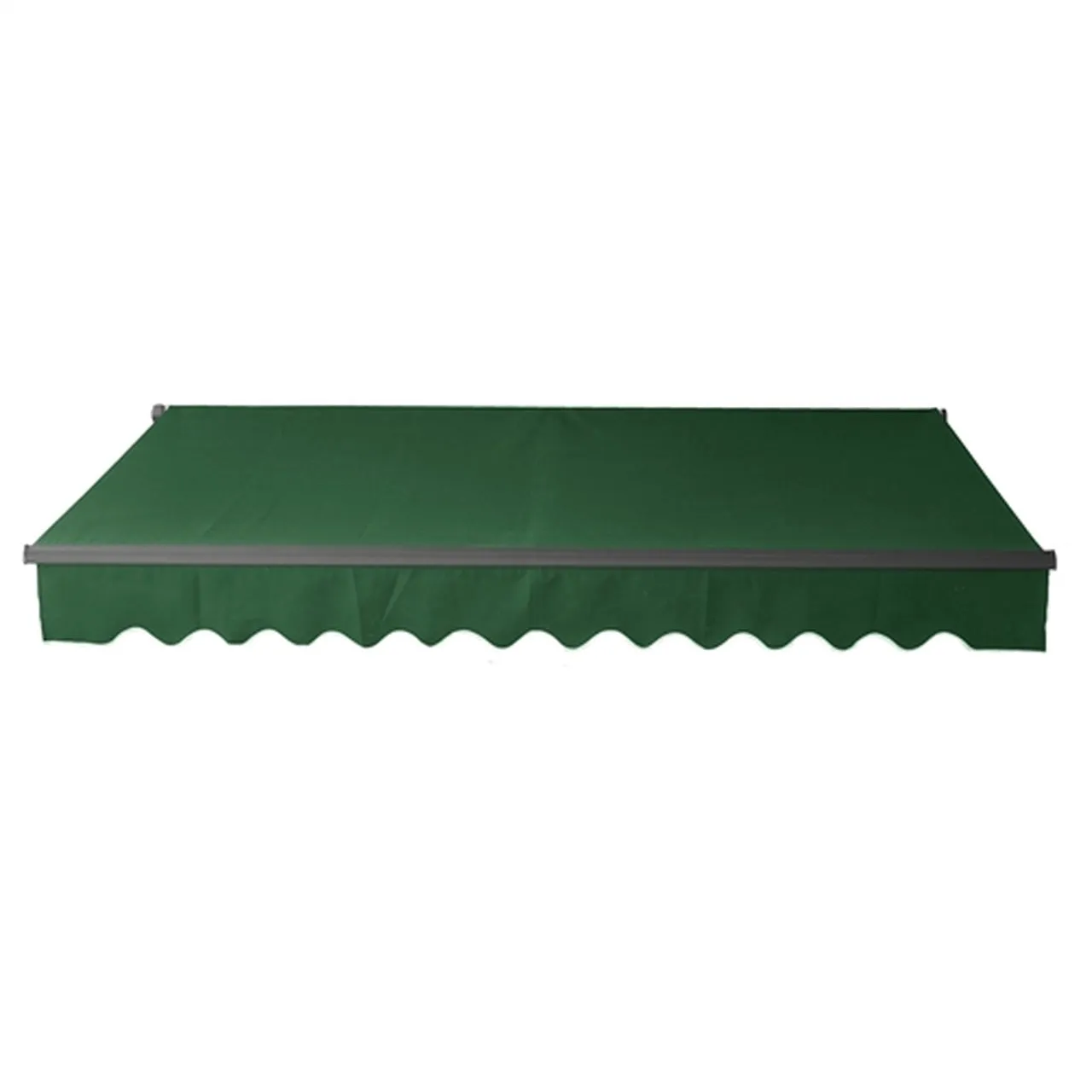 Aleko Retractable Black Frame Patio Awning 12 x 10 Feet - Green