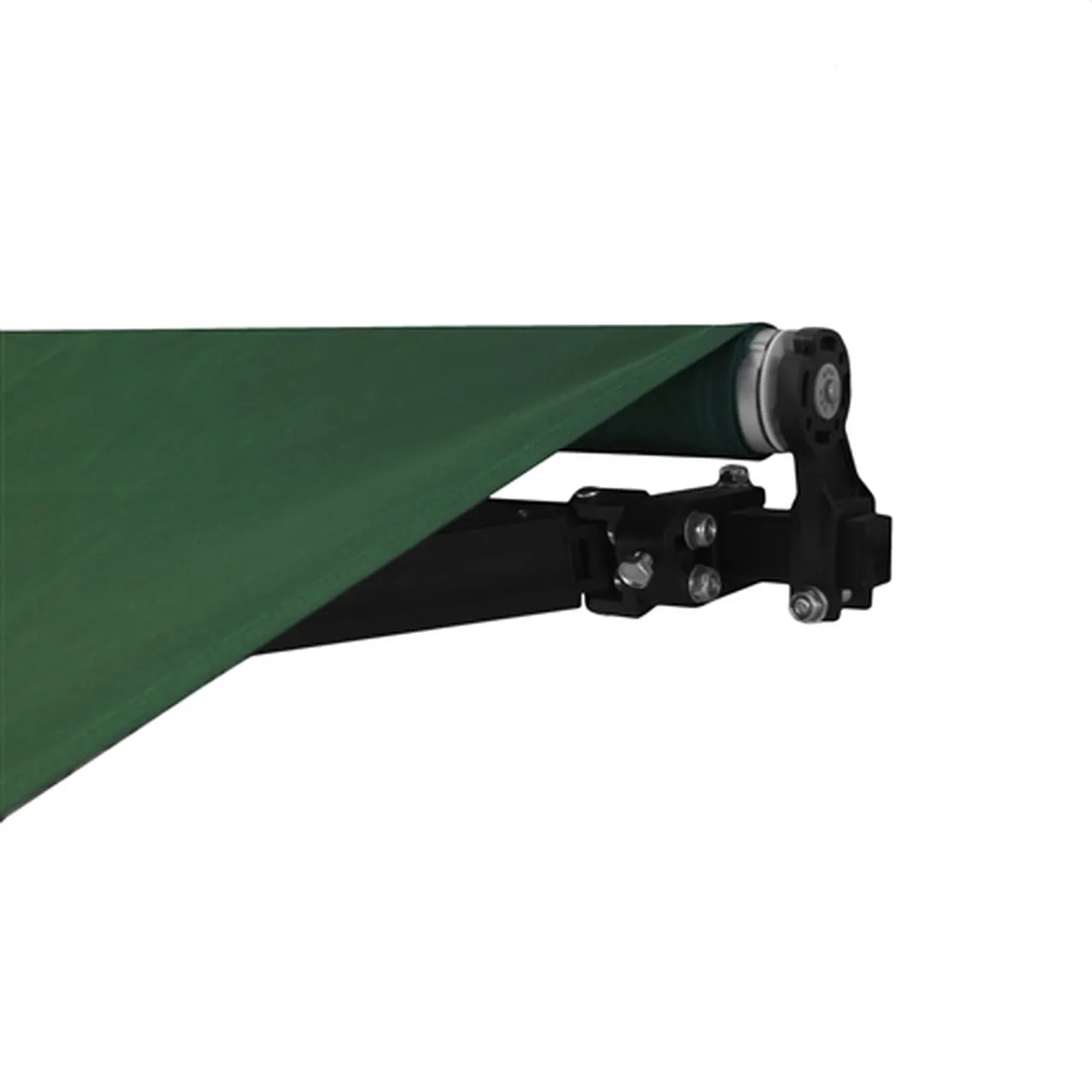 Aleko Retractable Black Frame Patio Awning 12 x 10 Feet - Green