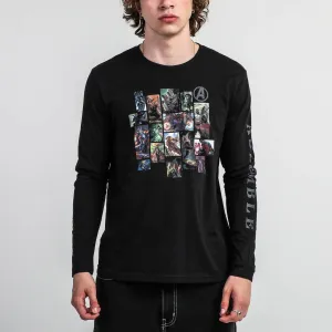 Avengers Assemble Mosaic Black Long Sleeve