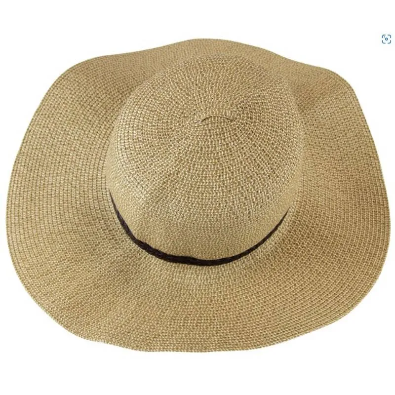Black Tweed Rollable, Packable Travel Sun Hat