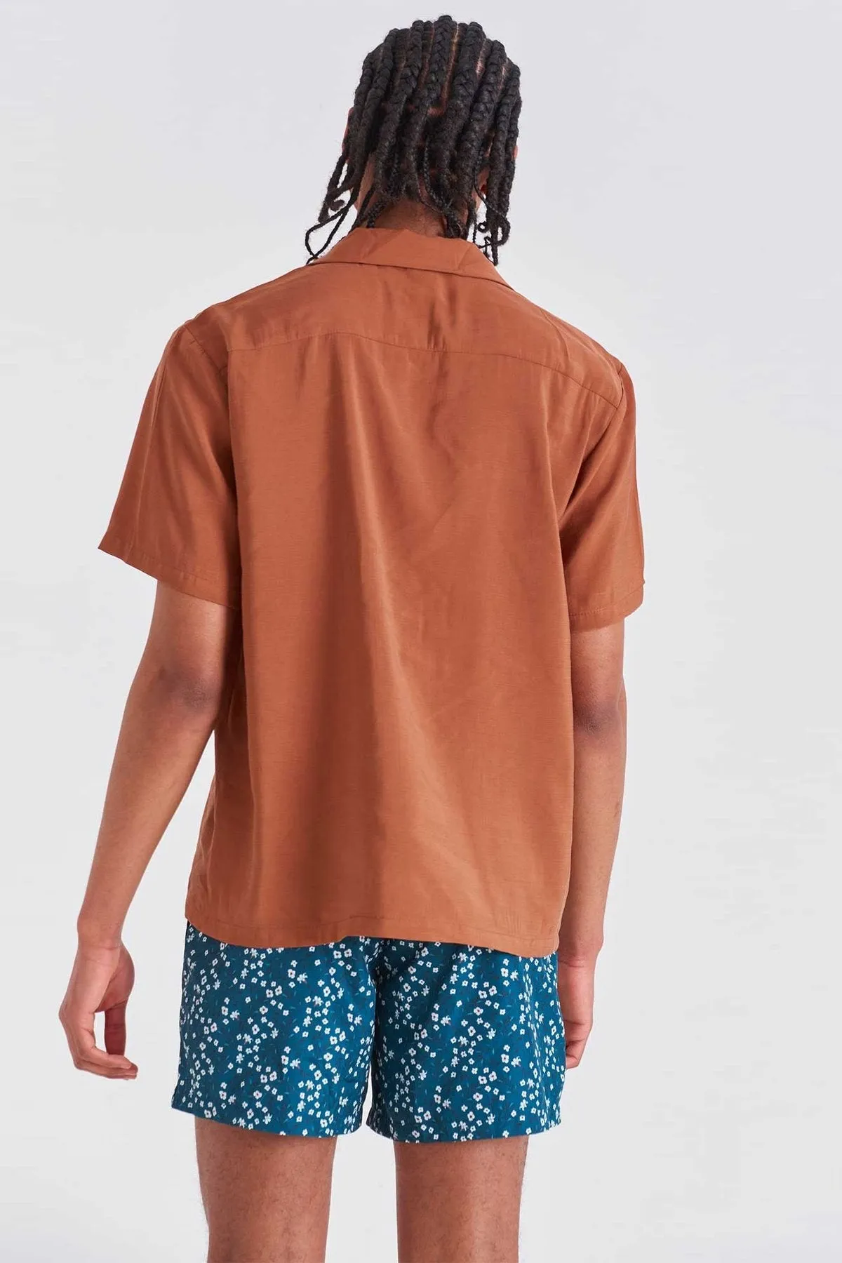 Blue Floral Runner Swim Trunks