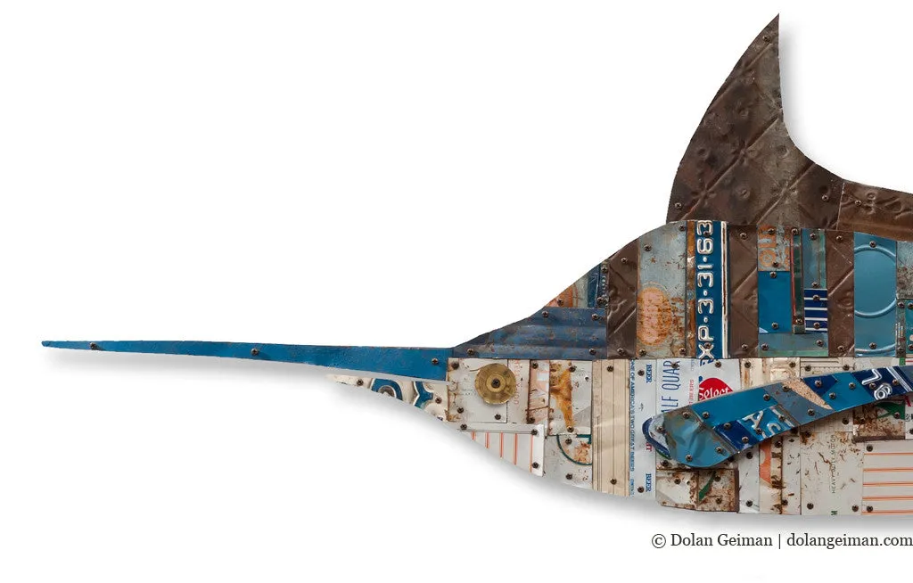 BLUE MARLIN original metal wall sculpture