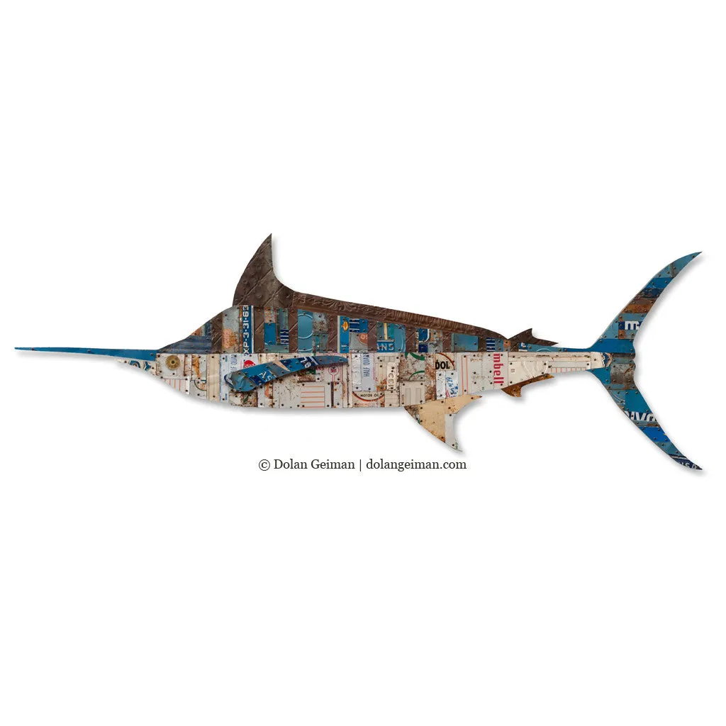 BLUE MARLIN original metal wall sculpture