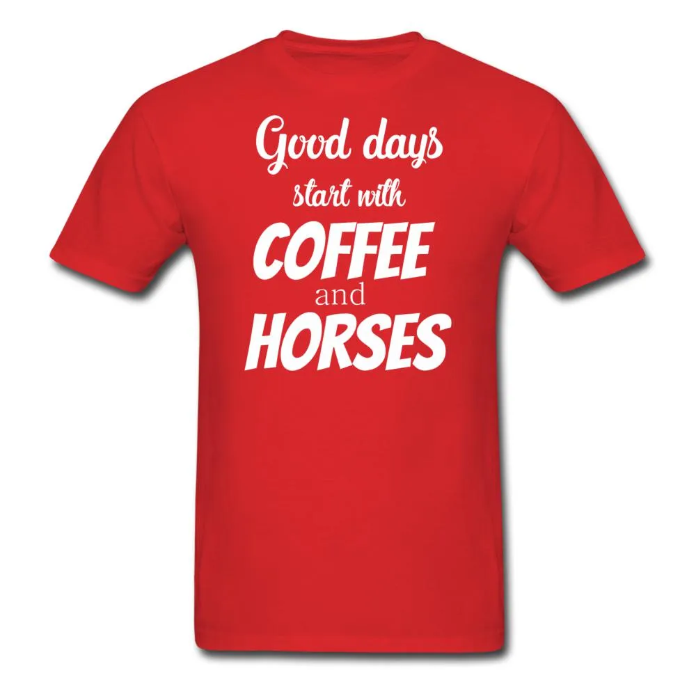 Coffee and horses Unisex T-shirt