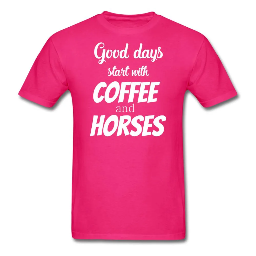 Coffee and horses Unisex T-shirt