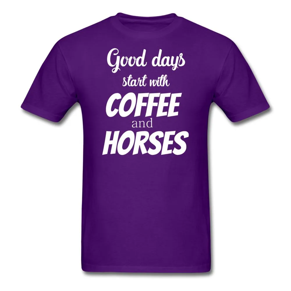 Coffee and horses Unisex T-shirt