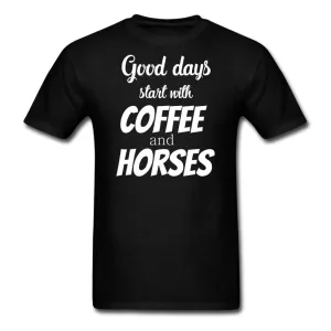 Coffee and horses Unisex T-shirt