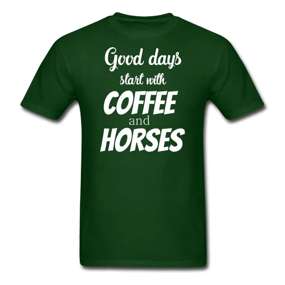 Coffee and horses Unisex T-shirt