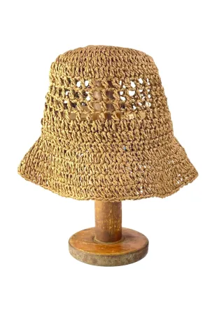 Crochet Bucket Hat - Tan