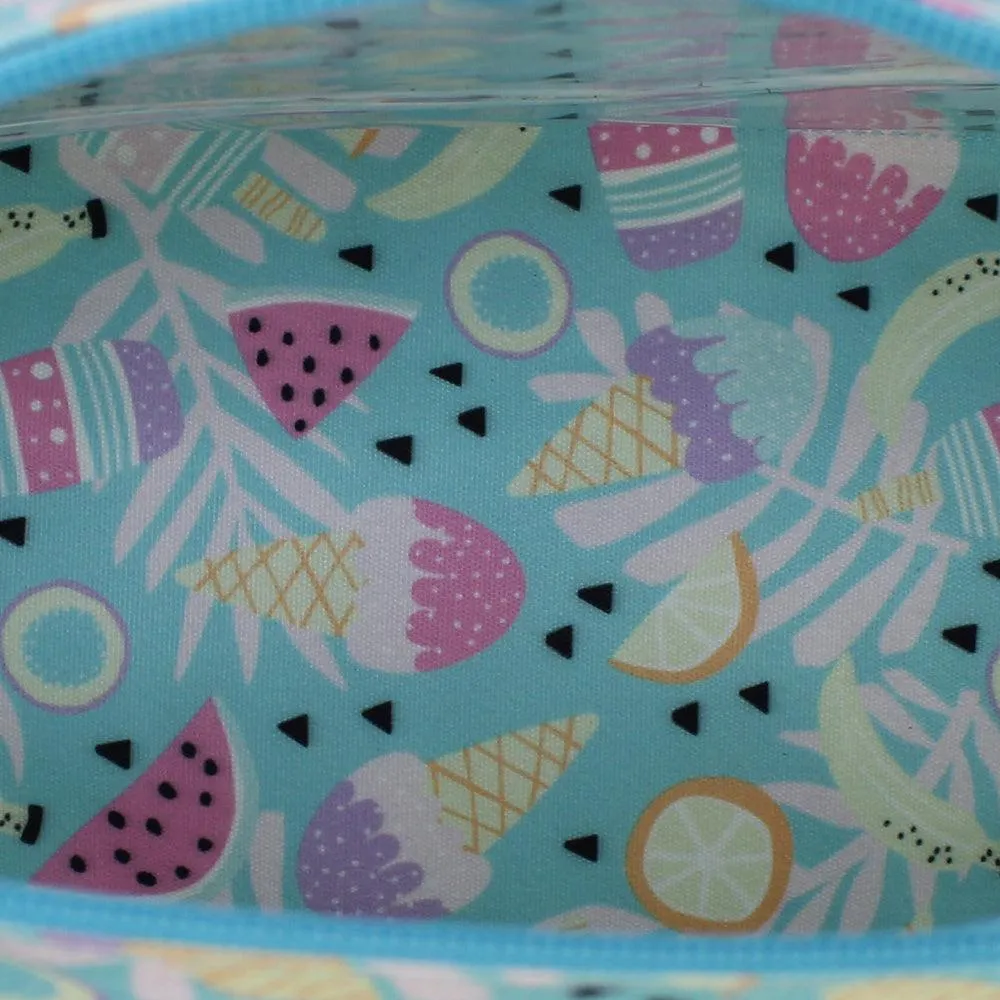 Cubs Turquoise Tie Dye & Pastel Ice Creams Large Pouch