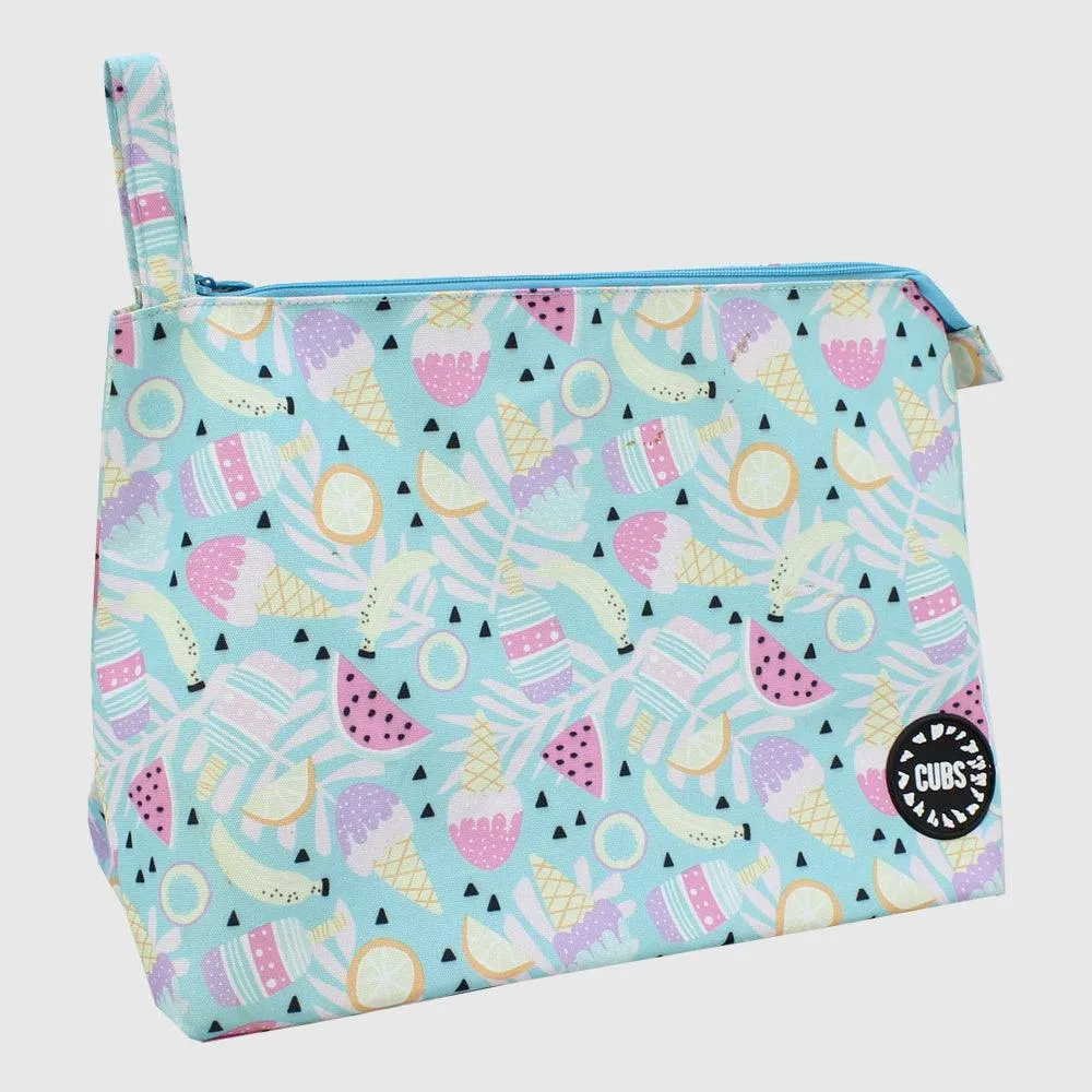 Cubs Turquoise Tie Dye & Pastel Ice Creams Large Pouch