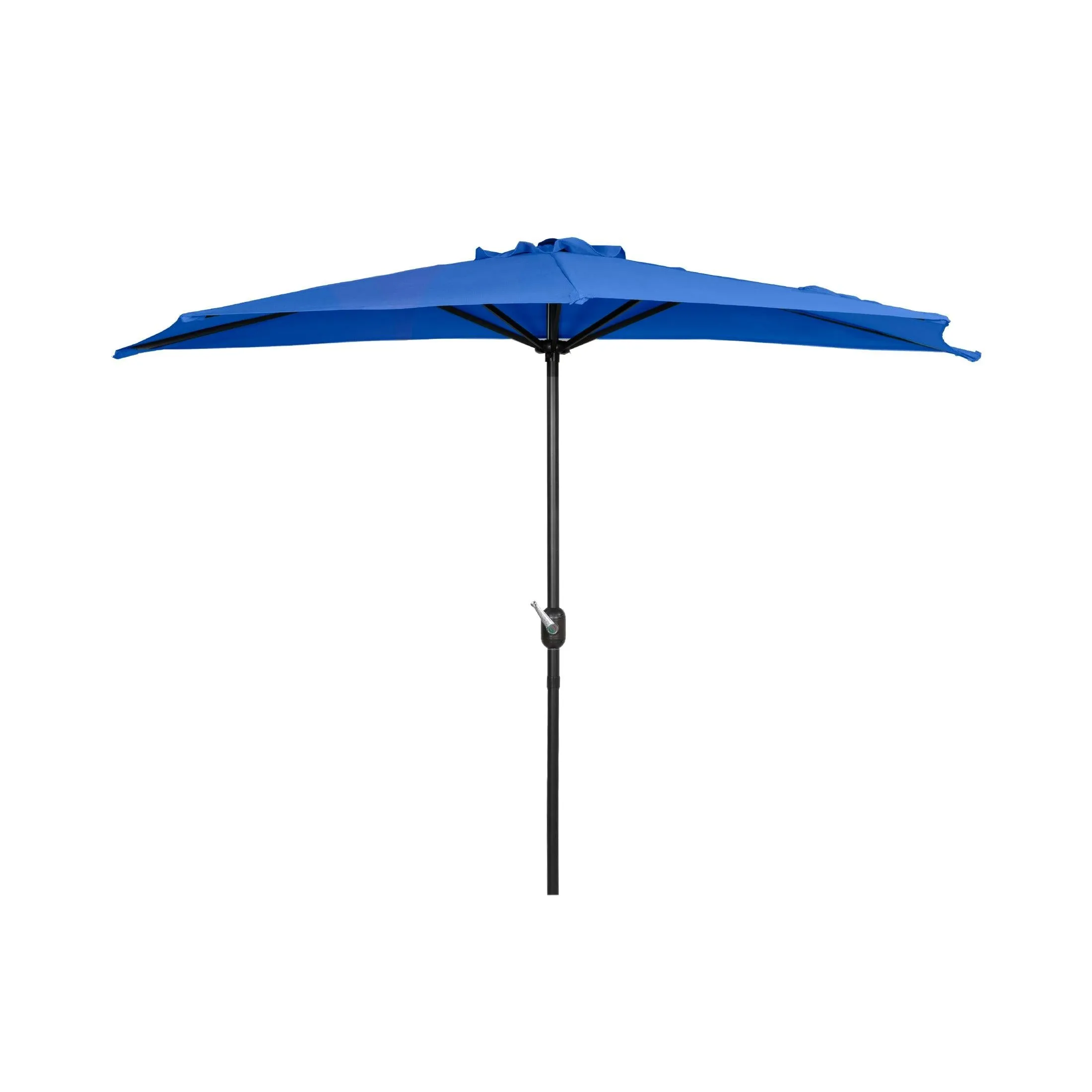 Easton 9 Ft Half Patio Umbrella with Black Round Plastic Base Included