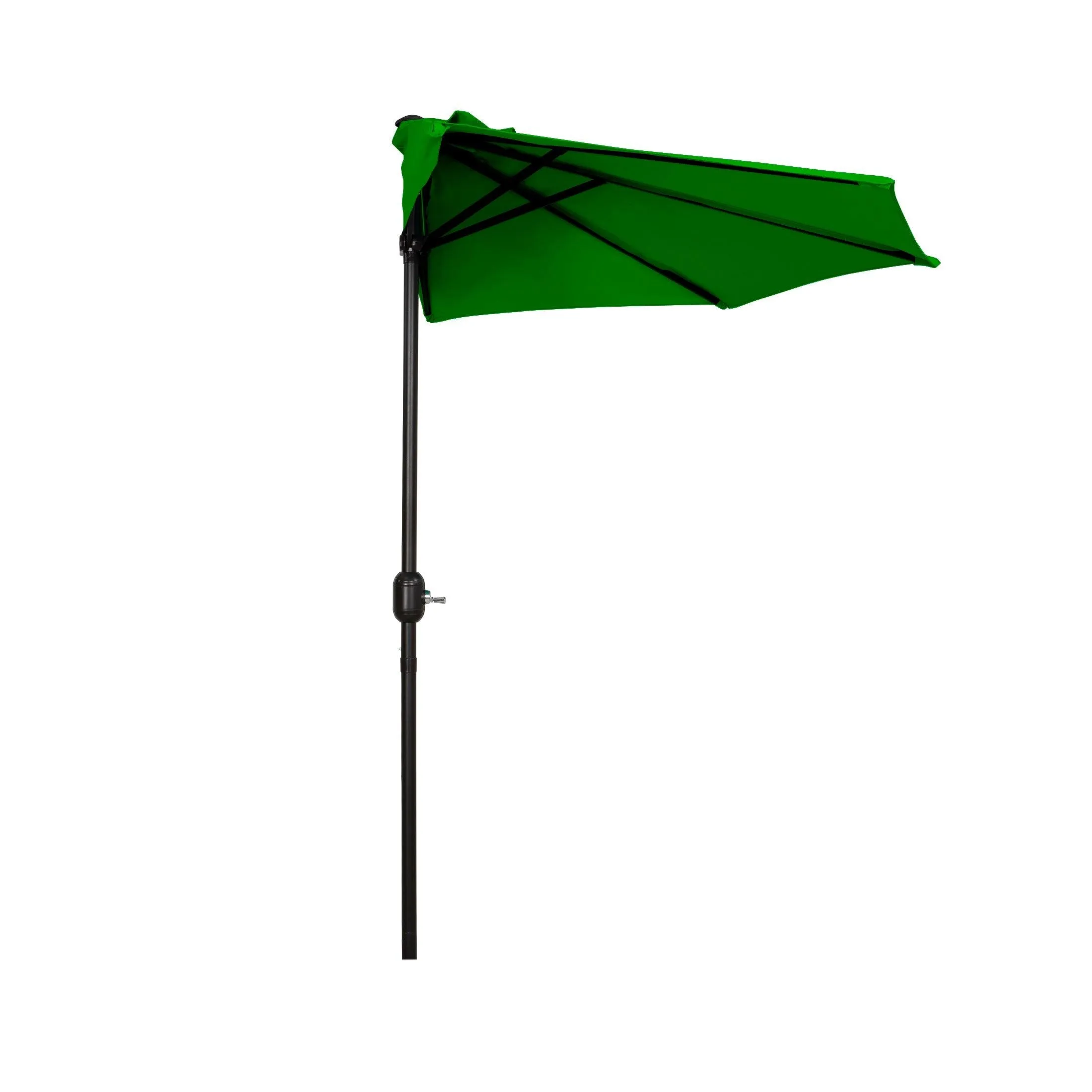 Easton 9 Ft Half Patio Umbrella with Black Round Plastic Base Included