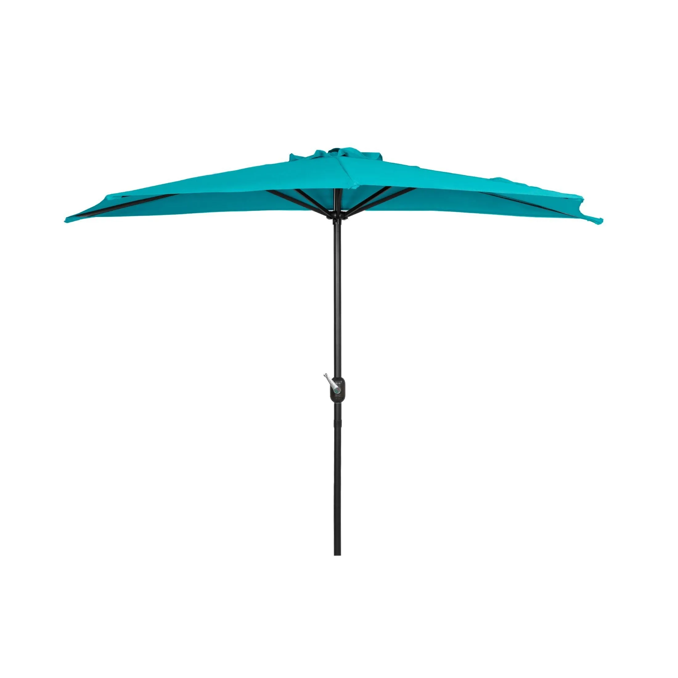 Easton 9 Ft Half Patio Umbrella with Black Round Plastic Base Included