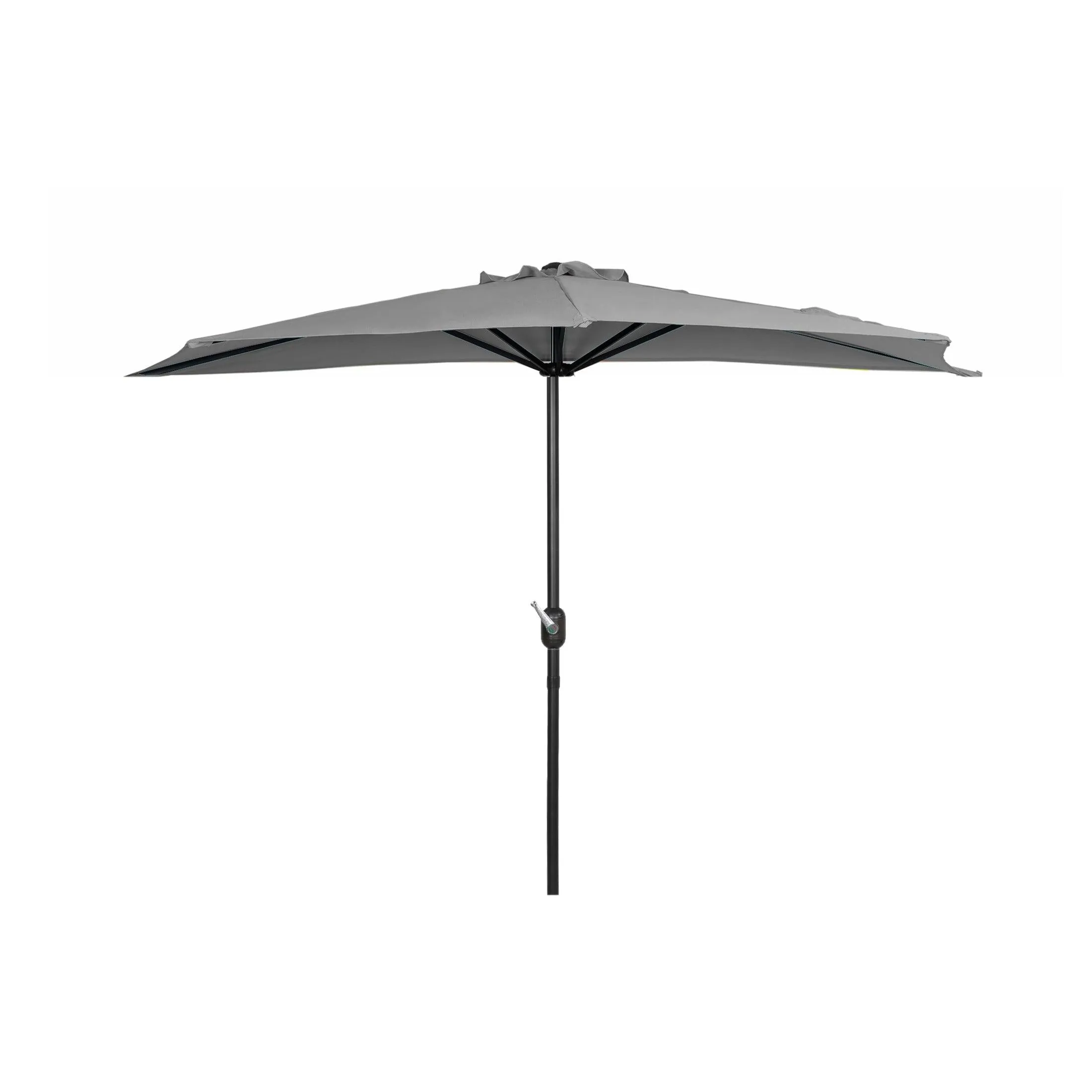 Easton 9 Ft Half Patio Umbrella with Black Round Plastic Base Included