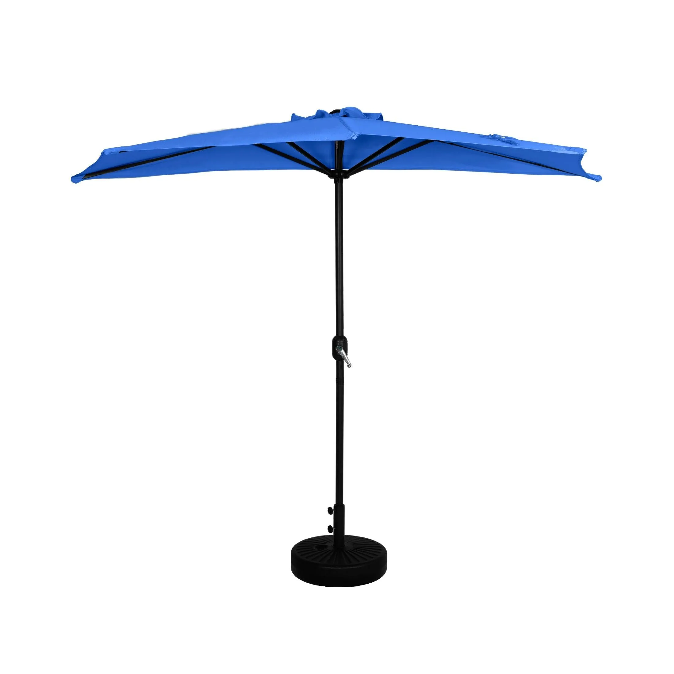 Easton 9 Ft Half Patio Umbrella with Black Round Plastic Base Included