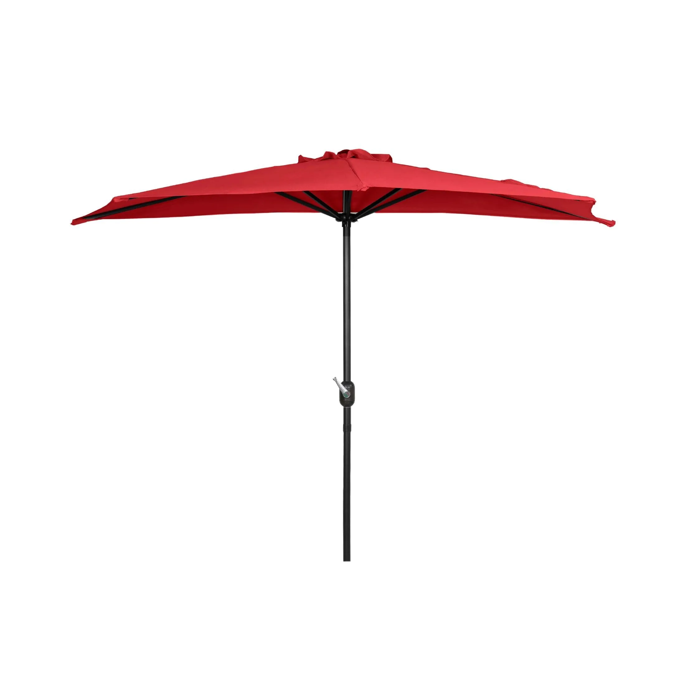 Easton 9 Ft Half Patio Umbrella with Black Round Plastic Base Included