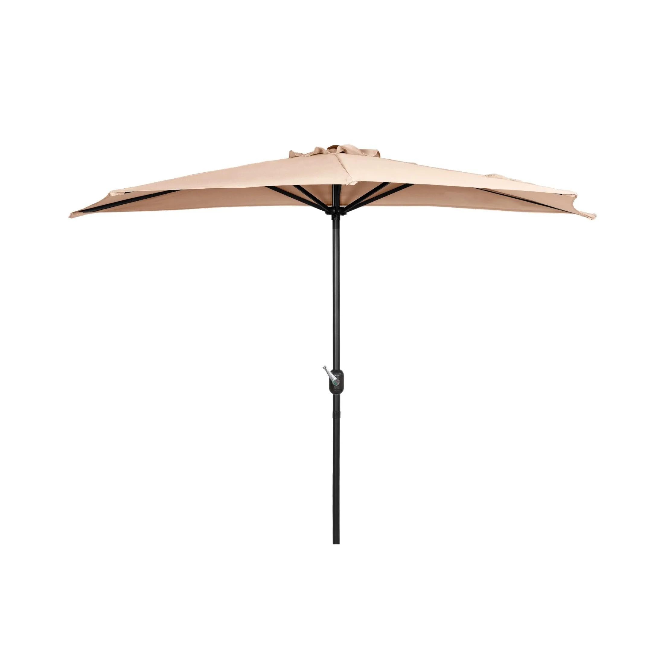 Easton 9 Ft Half Patio Umbrella with Black Round Plastic Base Included