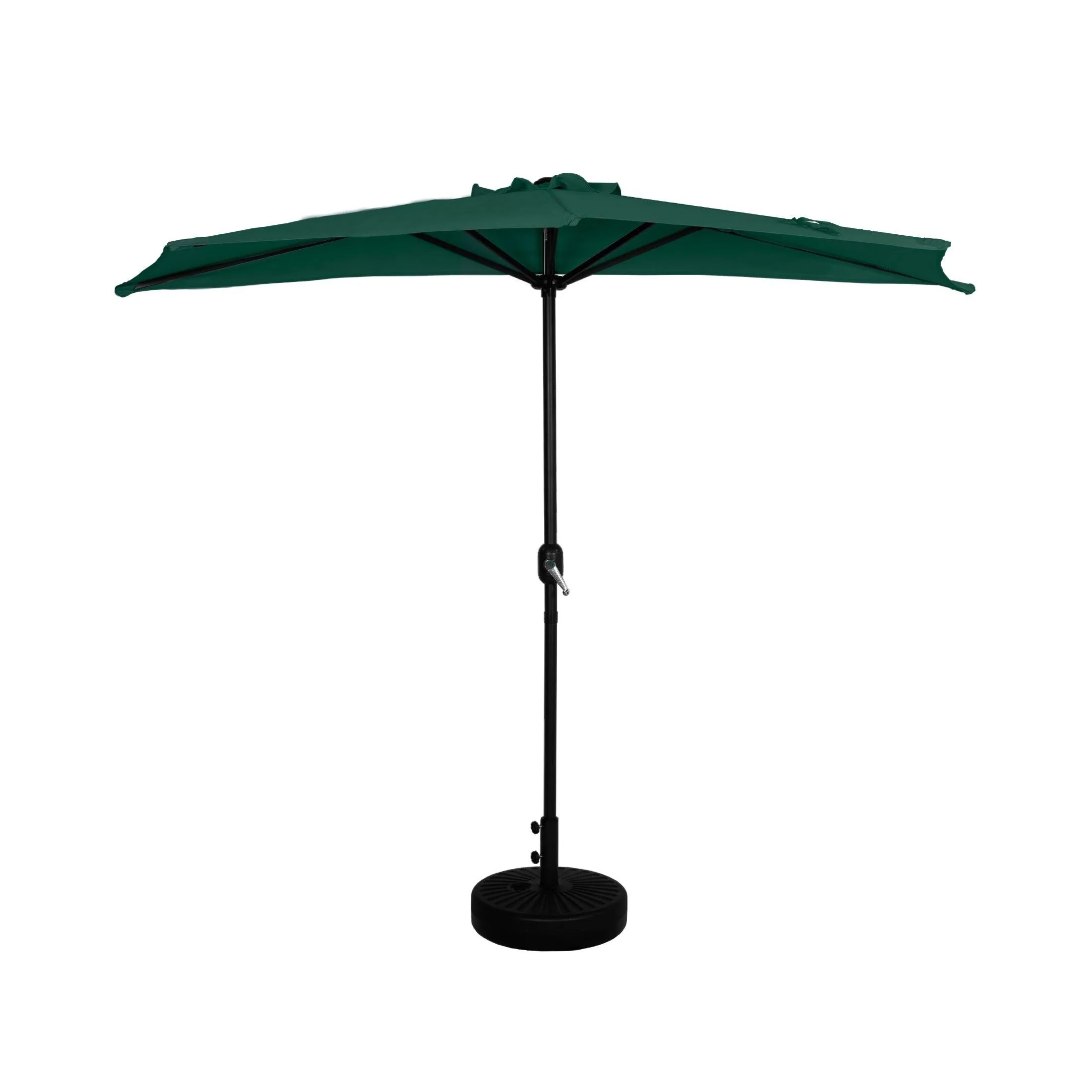 Easton 9 Ft Half Patio Umbrella with Black Round Plastic Base Included