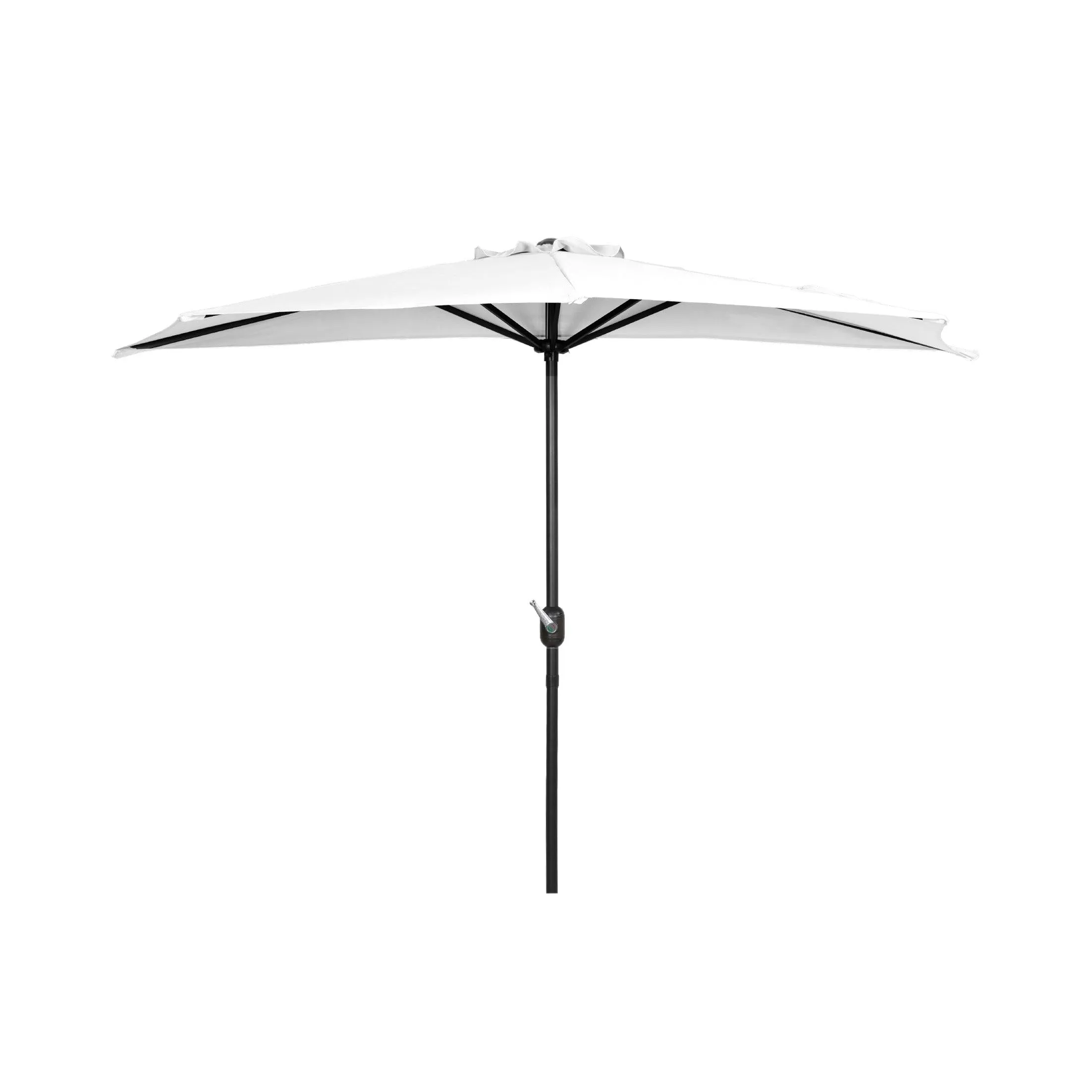 Easton 9 Ft Half Patio Umbrella with Black Round Plastic Base Included