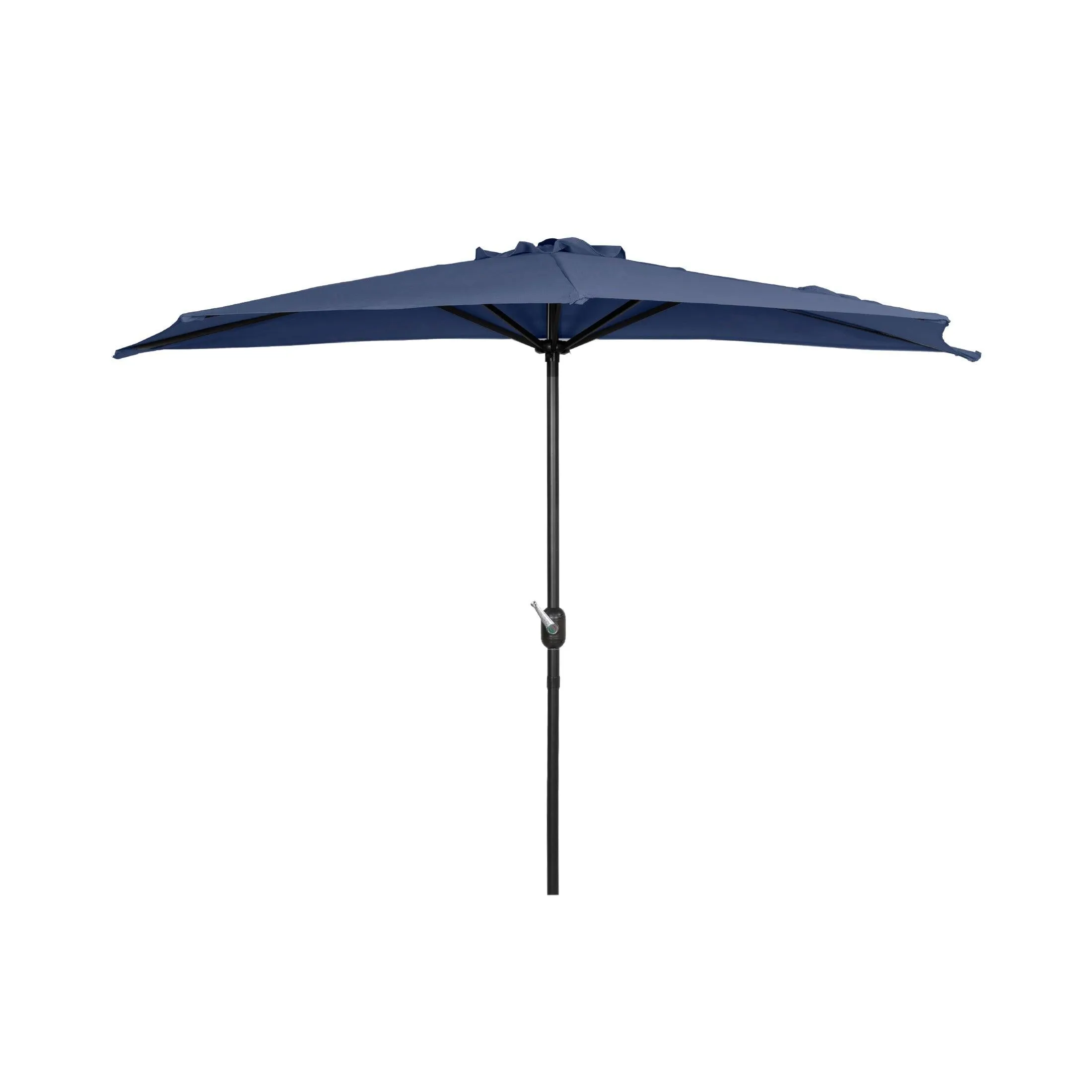 Easton 9 Ft Half Patio Umbrella with Black Round Plastic Base Included