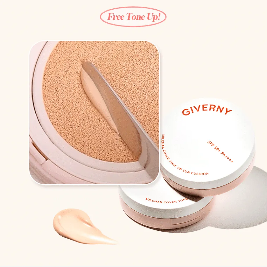 [GIVERNY] Milchak Cover Tone Up Sun Cushion SPF 50  PA     12g