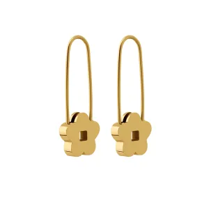 Golden Daisy Hoops