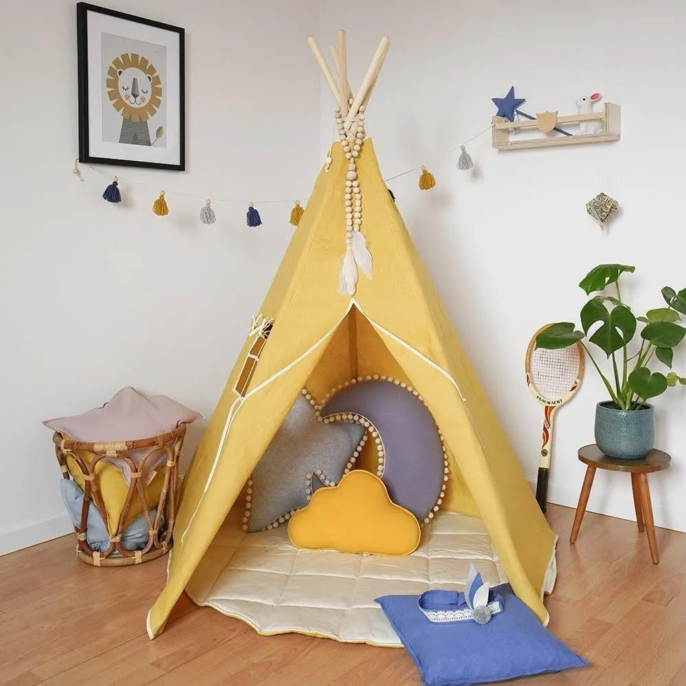 Honey Linen Teepee Tent