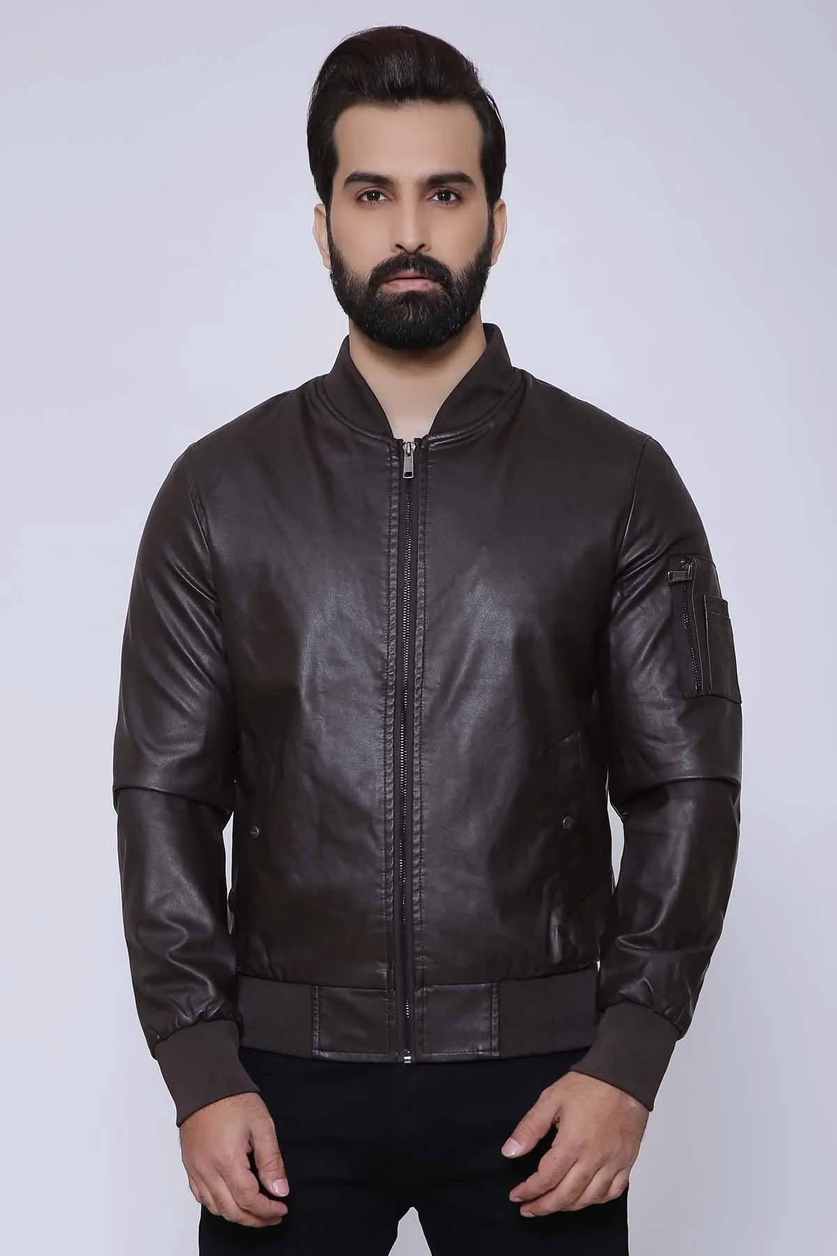 JACKET FULL SLEEVE BROWN