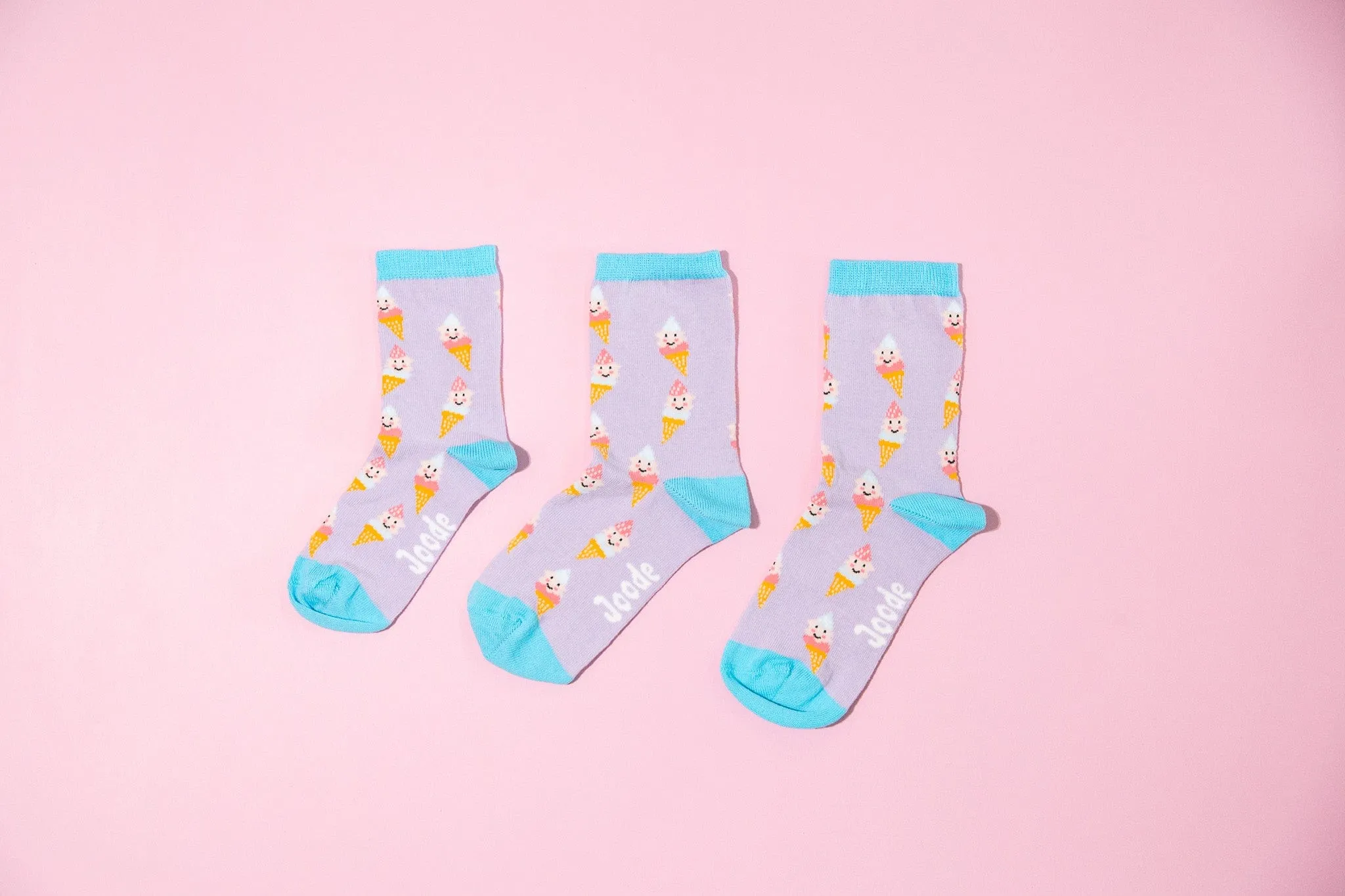 Kids Smiley Ice Cream Socks