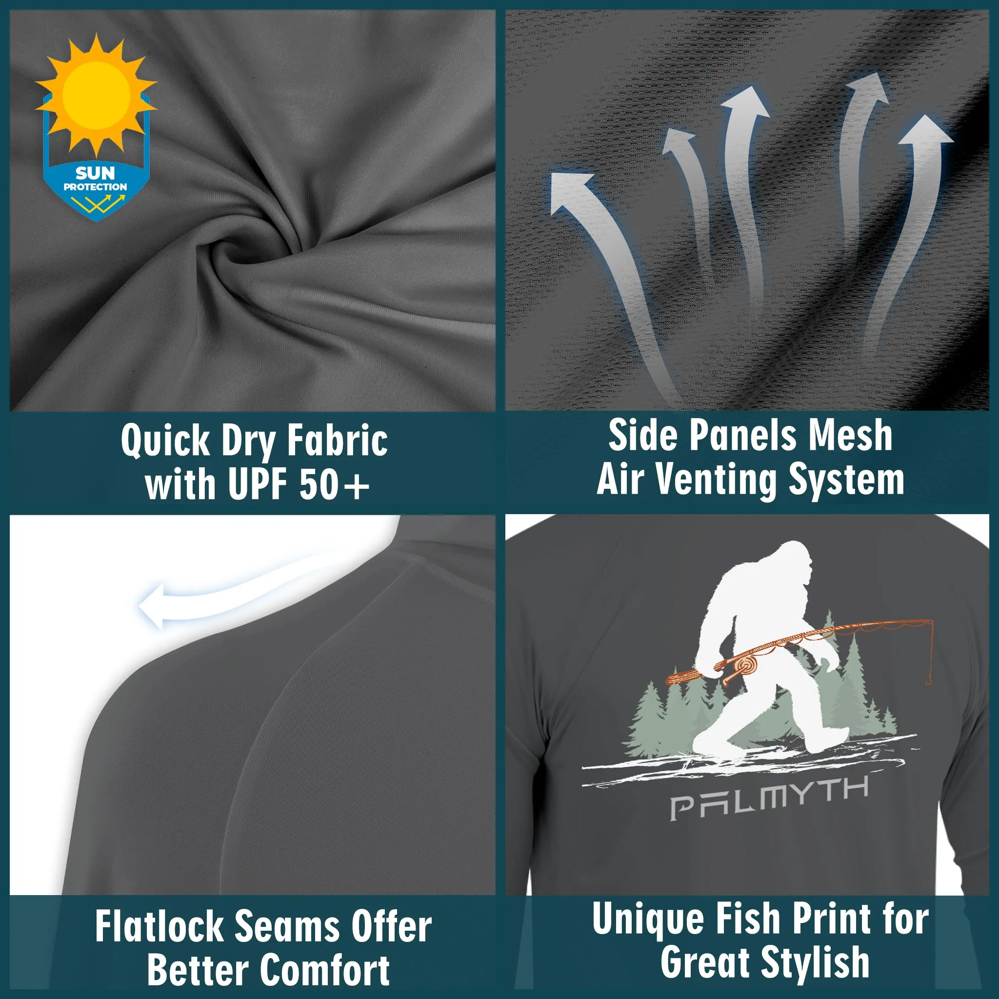 Men Long Sleeve Hoody UPF 50  Shirts
