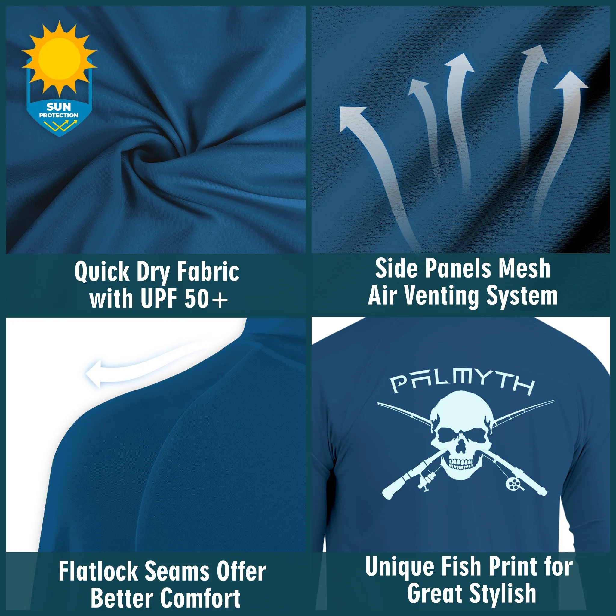 Men Long Sleeve Hoody UPF 50  Shirts