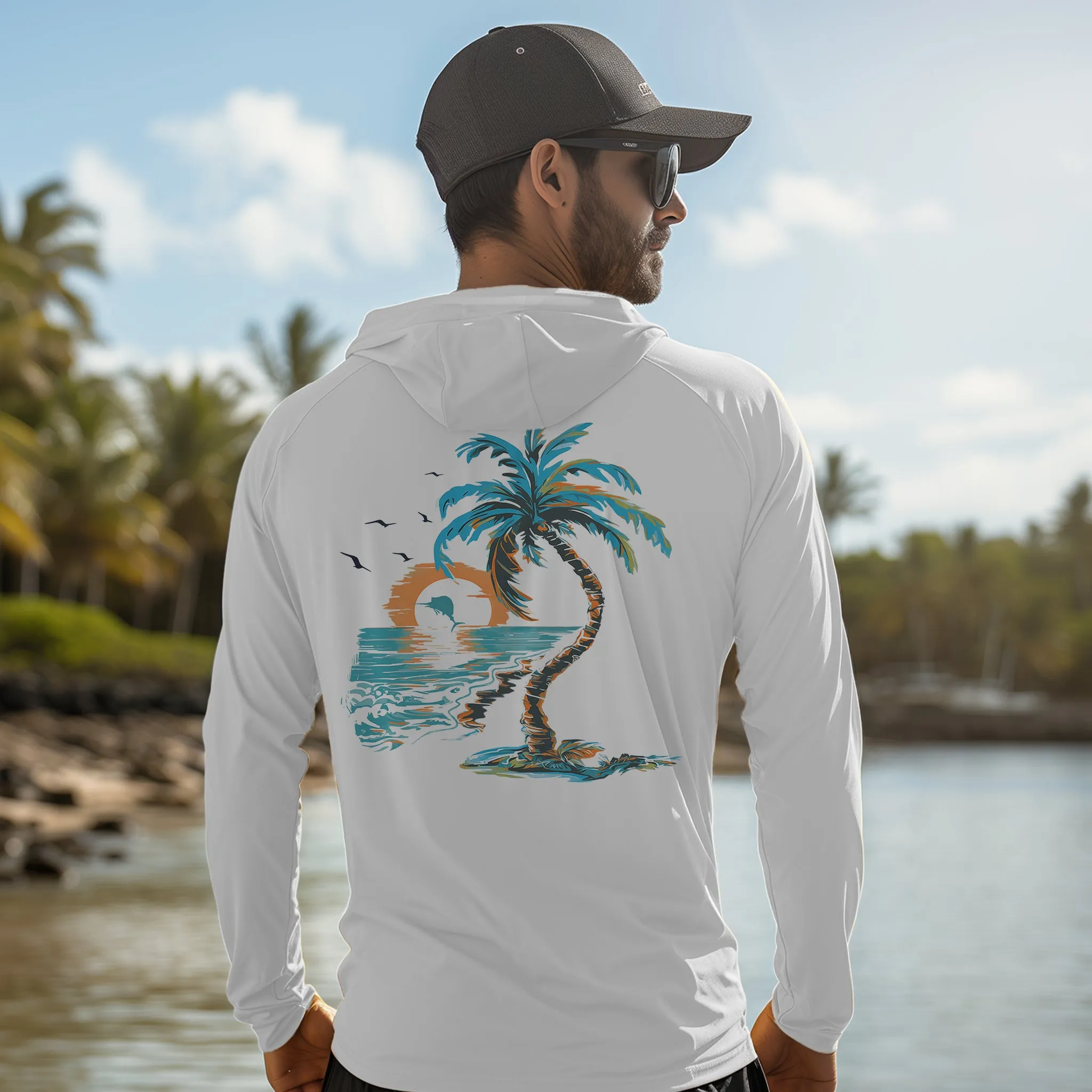 Men Long Sleeve Hoody UPF 50  Shirts