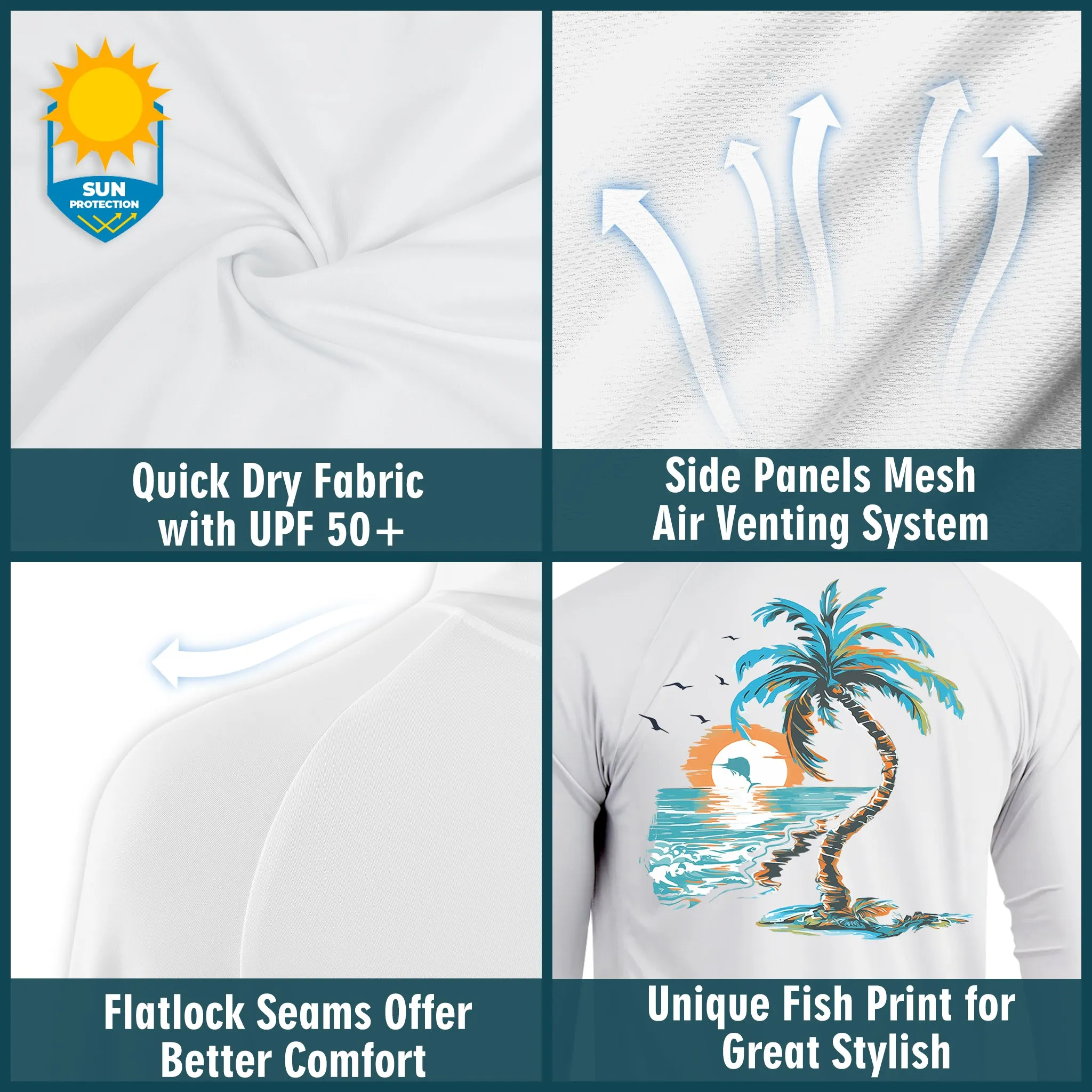 Men Long Sleeve Hoody UPF 50  Shirts