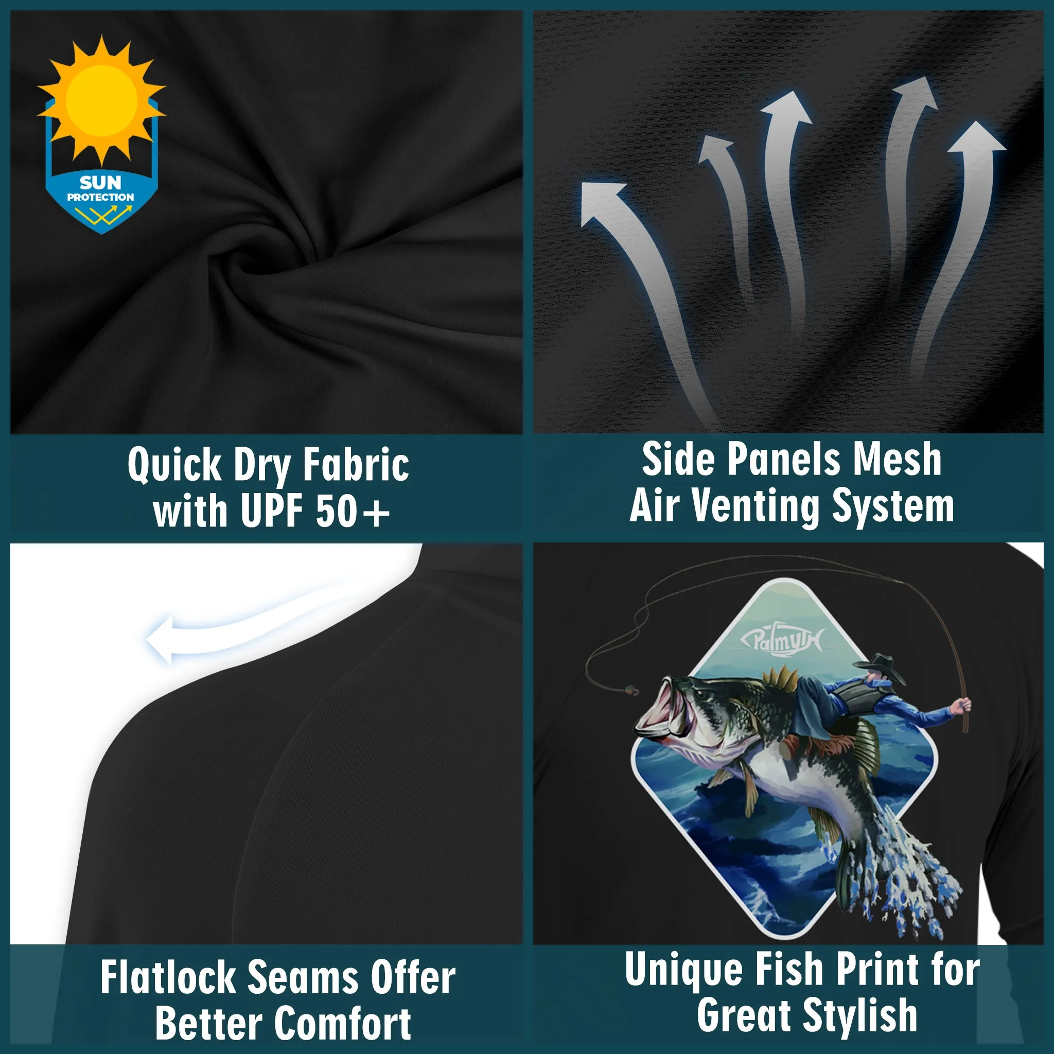 Men Long Sleeve Hoody UPF 50  Shirts
