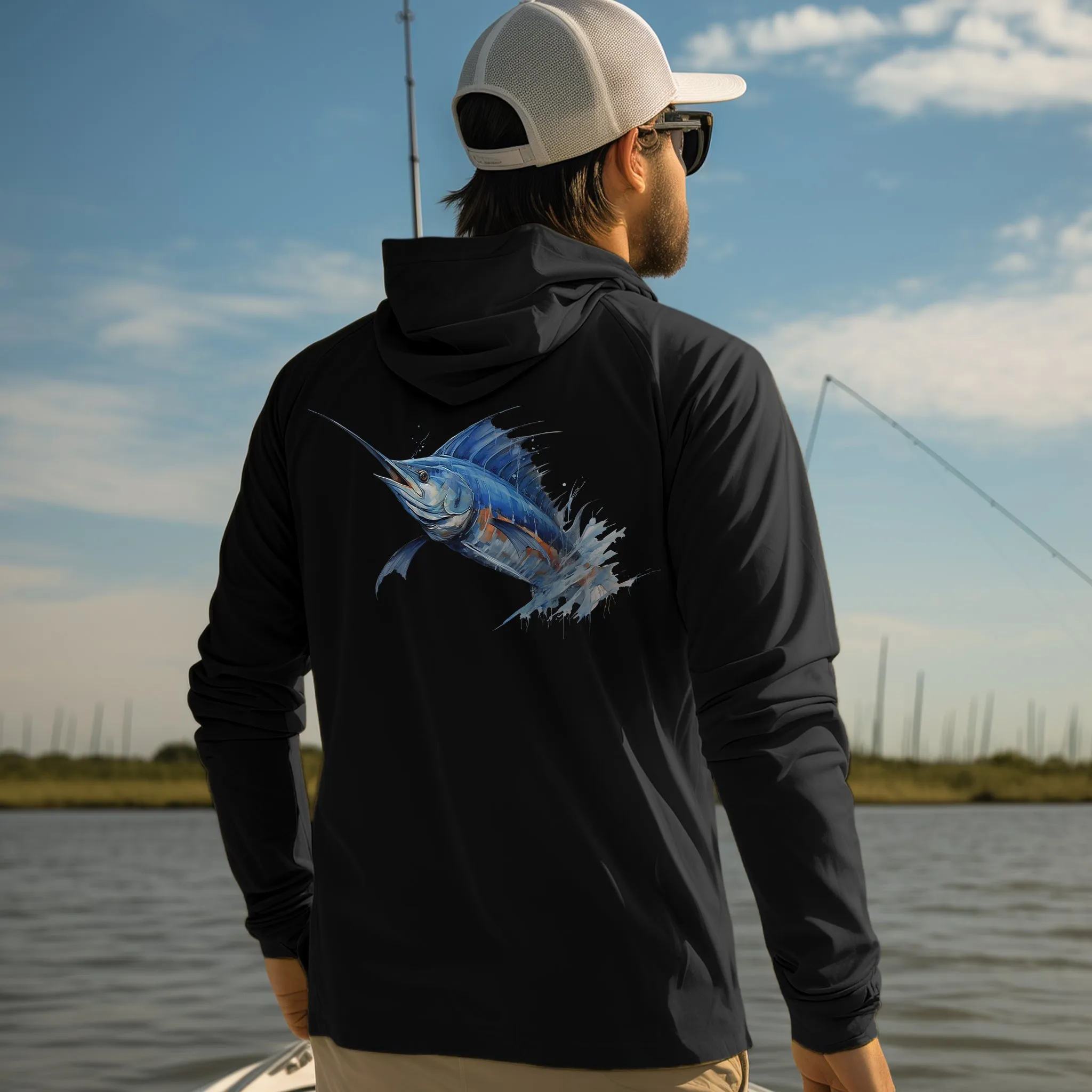 Men Long Sleeve Hoody UPF 50  Shirts